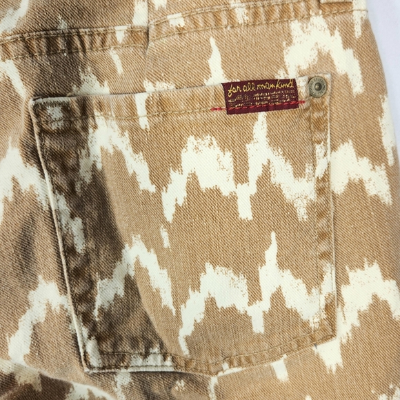 7 for all mankind Anthropologie Tan White Cropped Skinny 5 Pocket Jeans Siz3 27 - Picture 6 of 16